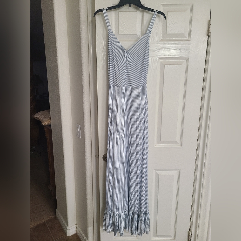 American Rag Striped Blue and White Maxi Dress